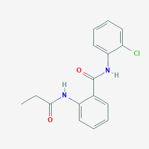 molecular formula C16H15ClN2O2 B4241781 N-(2-chlorophenyl)-2-(propanoylamino)benzamide 