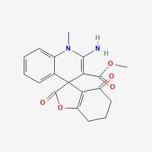 molecular formula C19H18N2O5 B4241784 methyl 2'-amino-1'-methyl-2,4-dioxo-4,5,6,7-tetrahydro-1'H-spiro[1-benzofuran-3,4'-quinoline]-3'-carboxylate 