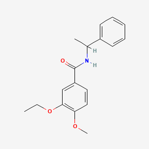 3-ethoxy-4-methoxy-N-(1-phenylethyl)benzamide