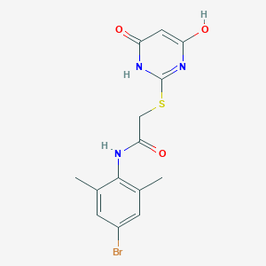 N-(4-bromo-2,6-dimethylphenyl)-2-[(6-hydroxy-4-oxo-1,4-dihydro-2-pyrimidinyl)thio]acetamide