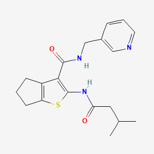 molecular formula C19H23N3O2S B4241797 2-[(3-methylbutanoyl)amino]-N-(3-pyridinylmethyl)-5,6-dihydro-4H-cyclopenta[b]thiophene-3-carboxamide 