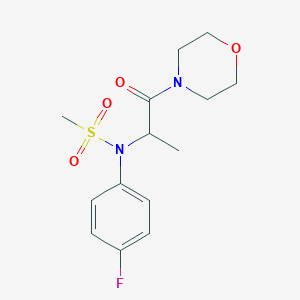 N-(4-fluorophenyl)-N-[1-methyl-2-(4-morpholinyl)-2-oxoethyl]methanesulfonamide