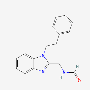 molecular formula C17H17N3O B4241814 N-{[1-(2-PHENYLETHYL)-1H-1,3-BENZODIAZOL-2-YL]METHYL}FORMAMIDE 