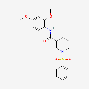 1-(benzenesulfonyl)-N-(2,4-dimethoxyphenyl)piperidine-3-carboxamide