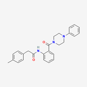 molecular formula C26H27N3O2 B4241830 2-(4-methylphenyl)-N-[2-(4-phenylpiperazine-1-carbonyl)phenyl]acetamide 