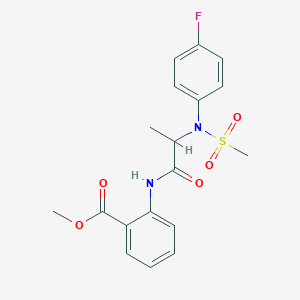 methyl 2-{[N-(4-fluorophenyl)-N-(methylsulfonyl)alanyl]amino}benzoate