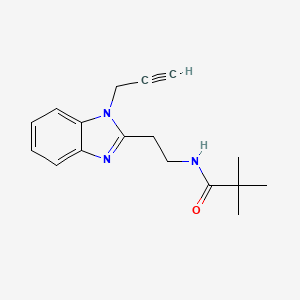 molecular formula C17H21N3O B4241852 2,2-dimethyl-N-{2-[1-(2-propyn-1-yl)-1H-benzimidazol-2-yl]ethyl}propanamide 