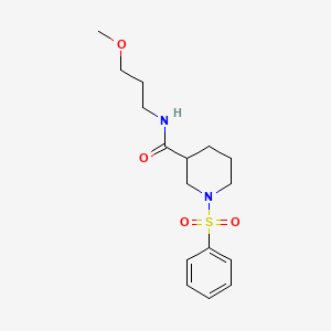 N-(3-methoxypropyl)-1-(phenylsulfonyl)-3-piperidinecarboxamide