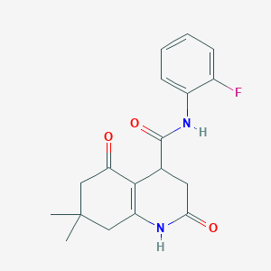 N-(2-fluorophenyl)-7,7-dimethyl-2,5-dioxo-1,2,3,4,5,6,7,8-octahydroquinoline-4-carboxamide