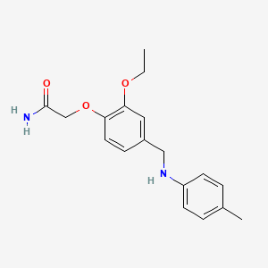 2-(2-ethoxy-4-{[(4-methylphenyl)amino]methyl}phenoxy)acetamide