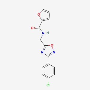 molecular formula C14H10ClN3O3 B4241907 N-[[3-(4-chlorophenyl)-1,2,4-oxadiazol-5-yl]methyl]furan-2-carboxamide 