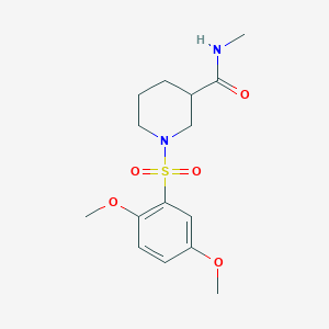 molecular formula C15H22N2O5S B4241953 1-(2,5-dimethoxyphenyl)sulfonyl-N-methylpiperidine-3-carboxamide 