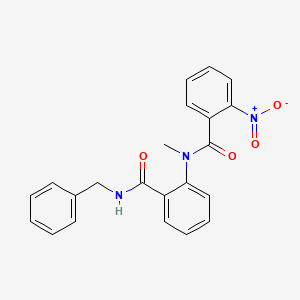 molecular formula C22H19N3O4 B4241965 N-benzyl-2-[methyl(2-nitrobenzoyl)amino]benzamide 