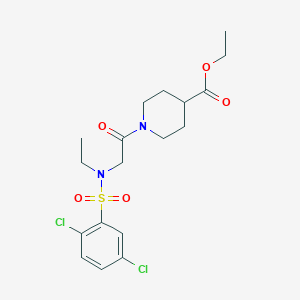 ethyl 1-{N-[(2,5-dichlorophenyl)sulfonyl]-N-ethylglycyl}piperidine-4-carboxylate