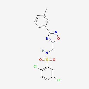 molecular formula C16H13Cl2N3O3S B4241991 2,5-dichloro-N-{[3-(3-methylphenyl)-1,2,4-oxadiazol-5-yl]methyl}benzenesulfonamide 