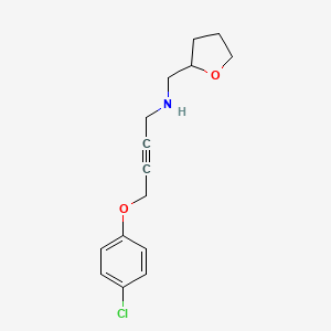 4-(4-chlorophenoxy)-N-(oxolan-2-ylmethyl)but-2-yn-1-amine