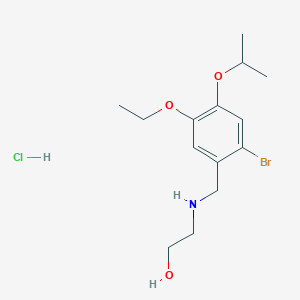 molecular formula C14H23BrClNO3 B4242017 2-[(2-bromo-5-ethoxy-4-isopropoxybenzyl)amino]ethanol hydrochloride 