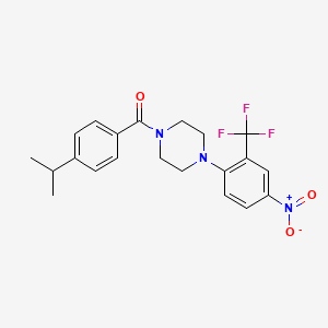 1-(4-isopropylbenzoyl)-4-[4-nitro-2-(trifluoromethyl)phenyl]piperazine