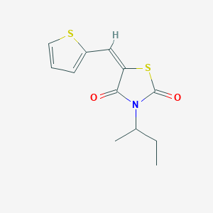 molecular formula C12H13NO2S2 B424203 3-Sec-butyl-5-(2-thienylmethylene)-1,3-thiazolidine-2,4-dione 