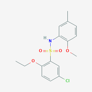 molecular formula C16H18ClNO4S B4242030 5-chloro-2-ethoxy-N-(2-methoxy-5-methylphenyl)benzenesulfonamide 