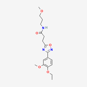 3-[3-(4-ethoxy-3-methoxyphenyl)-1,2,4-oxadiazol-5-yl]-N-(3-methoxypropyl)propanamide