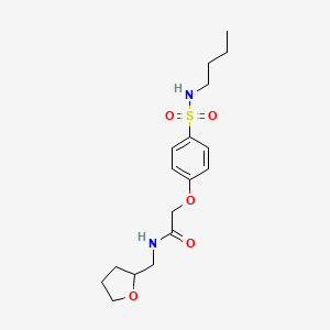 2-[4-(butylsulfamoyl)phenoxy]-N-(oxolan-2-ylmethyl)acetamide