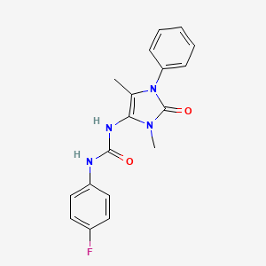 N-(3,5-dimethyl-2-oxo-1-phenyl-2,3-dihydro-1H-imidazol-4-yl)-N'-(4-fluorophenyl)urea