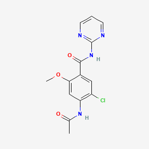 5-CHLORO-4-ACETAMIDO-2-METHOXY-N-(PYRIMIDIN-2-YL)BENZAMIDE