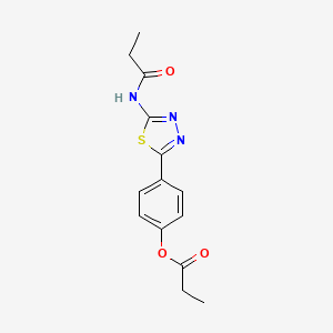 4-[5-(propionylamino)-1,3,4-thiadiazol-2-yl]phenyl propionate