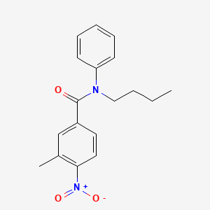 molecular formula C18H20N2O3 B4242081 N-butyl-3-methyl-4-nitro-N-phenylbenzamide 