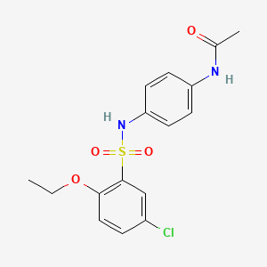 molecular formula C16H17ClN2O4S B4242097 N-(4-{[(5-chloro-2-ethoxyphenyl)sulfonyl]amino}phenyl)acetamide 