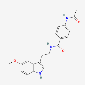 molecular formula C20H21N3O3 B4242103 4-acetamido-N-[2-(5-methoxy-1H-indol-3-yl)ethyl]benzamide 