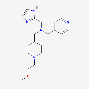 molecular formula C19H29N5O B4242114 (1H-imidazol-2-ylmethyl){[1-(2-methoxyethyl)-4-piperidinyl]methyl}(4-pyridinylmethyl)amine 