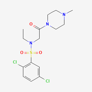 molecular formula C15H21Cl2N3O3S B4242118 2,5-dichloro-N-ethyl-N-[2-(4-methylpiperazin-1-yl)-2-oxoethyl]benzenesulfonamide 