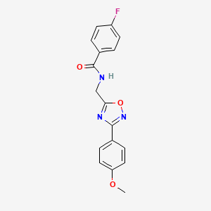 4-fluoro-N-{[3-(4-methoxyphenyl)-1,2,4-oxadiazol-5-yl]methyl}benzamide