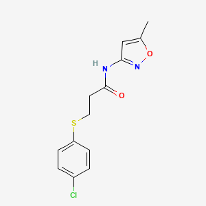 3-[(4-chlorophenyl)sulfanyl]-N-(5-methyl-1,2-oxazol-3-yl)propanamide