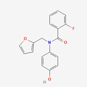 2-fluoro-N-(furan-2-ylmethyl)-N-(4-hydroxyphenyl)benzamide