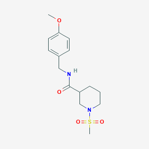 molecular formula C15H22N2O4S B4242167 1-METHANESULFONYL-N-[(4-METHOXYPHENYL)METHYL]PIPERIDINE-3-CARBOXAMIDE 