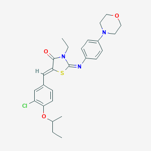 (2Z,5Z)-5-[4-(butan-2-yloxy)-3-chlorobenzylidene]-3-ethyl-2-{[4-(morpholin-4-yl)phenyl]imino}-1,3-thiazolidin-4-one