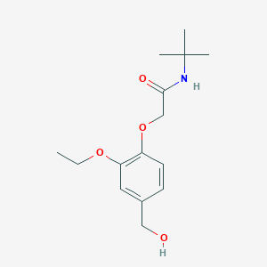 molecular formula C15H23NO4 B4242171 N-tert-butyl-2-[2-ethoxy-4-(hydroxymethyl)phenoxy]acetamide 