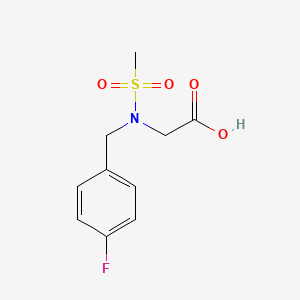 molecular formula C10H12FNO4S B4242203 N-(4-fluorobenzyl)-N-(methylsulfonyl)glycine CAS No. 501653-65-2