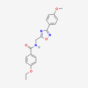 molecular formula C19H19N3O4 B4242207 4-ethoxy-N-{[3-(4-methoxyphenyl)-1,2,4-oxadiazol-5-yl]methyl}benzamide 