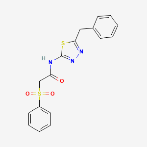 2-(benzenesulfonyl)-N-(5-benzyl-1,3,4-thiadiazol-2-yl)acetamide