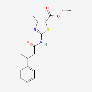 molecular formula C17H20N2O3S B4242243 ethyl 4-methyl-2-[(3-phenylbutanoyl)amino]-1,3-thiazole-5-carboxylate 