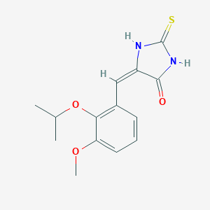 molecular formula C14H16N2O3S B424225 5-(2-Isopropoxy-3-methoxybenzylidene)-2-thioxo-4-imidazolidinone 