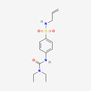 molecular formula C14H21N3O3S B4242257 1,1-Diethyl-3-[4-(prop-2-enylsulfamoyl)phenyl]urea 