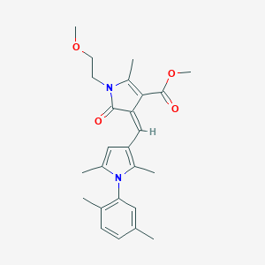 molecular formula C25H30N2O4 B424226 methyl (4Z)-4-{[1-(2,5-dimethylphenyl)-2,5-dimethyl-1H-pyrrol-3-yl]methylidene}-1-(2-methoxyethyl)-2-methyl-5-oxo-4,5-dihydro-1H-pyrrole-3-carboxylate 