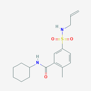 N-cyclohexyl-2-methyl-5-(prop-2-en-1-ylsulfamoyl)benzamide