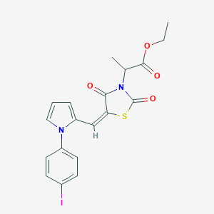 ethyl 2-(5-{[1-(4-iodophenyl)-1H-pyrrol-2-yl]methylene}-2,4-dioxo-1,3-thiazolidin-3-yl)propanoate