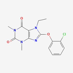 8-(2-chlorophenoxy)-7-ethyl-1,3-dimethyl-3,7-dihydro-1H-purine-2,6-dione